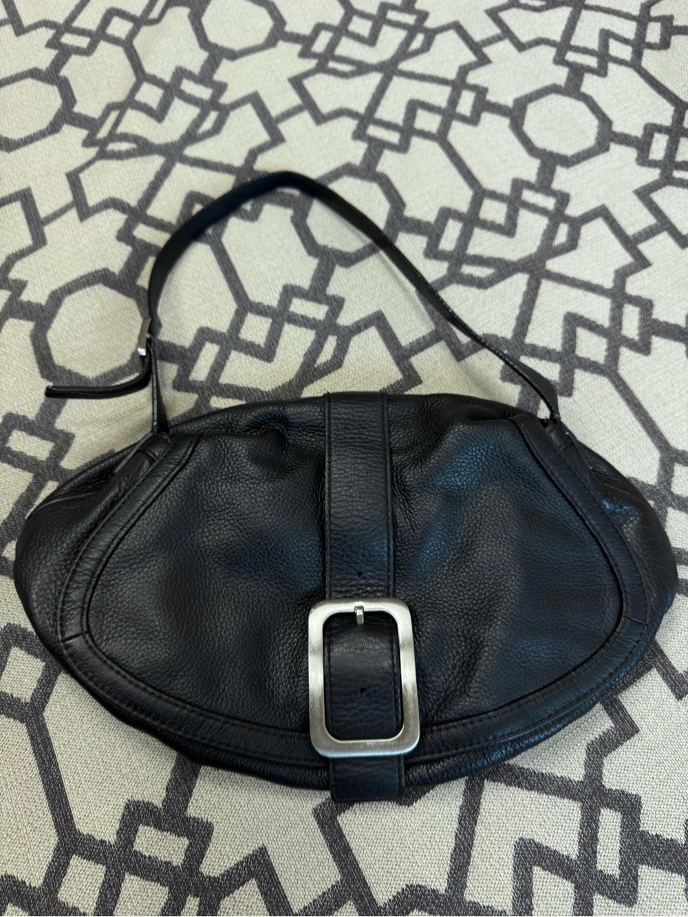 Cole Haan Luna Flap Pebble Leather Y2K Crescent Shoulder Bag - Picture 9 of 16